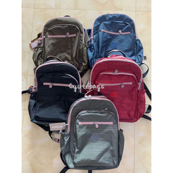 Tas ransel wanita laptop kerja travel Kipling seoul up dazz series backpack large