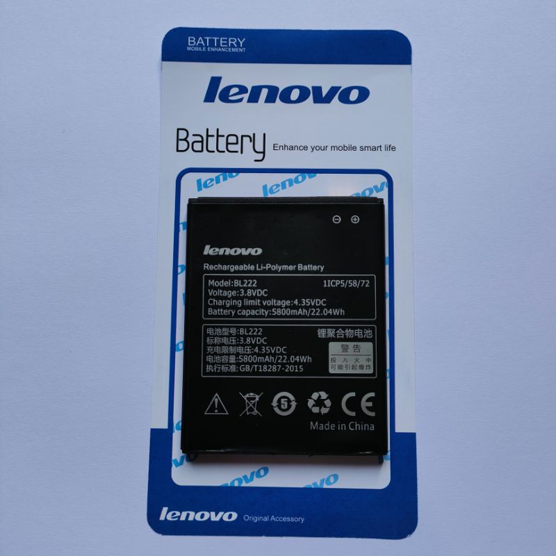 Baterai Batre Lenovo BL222 BL-222 Original Battery Hp