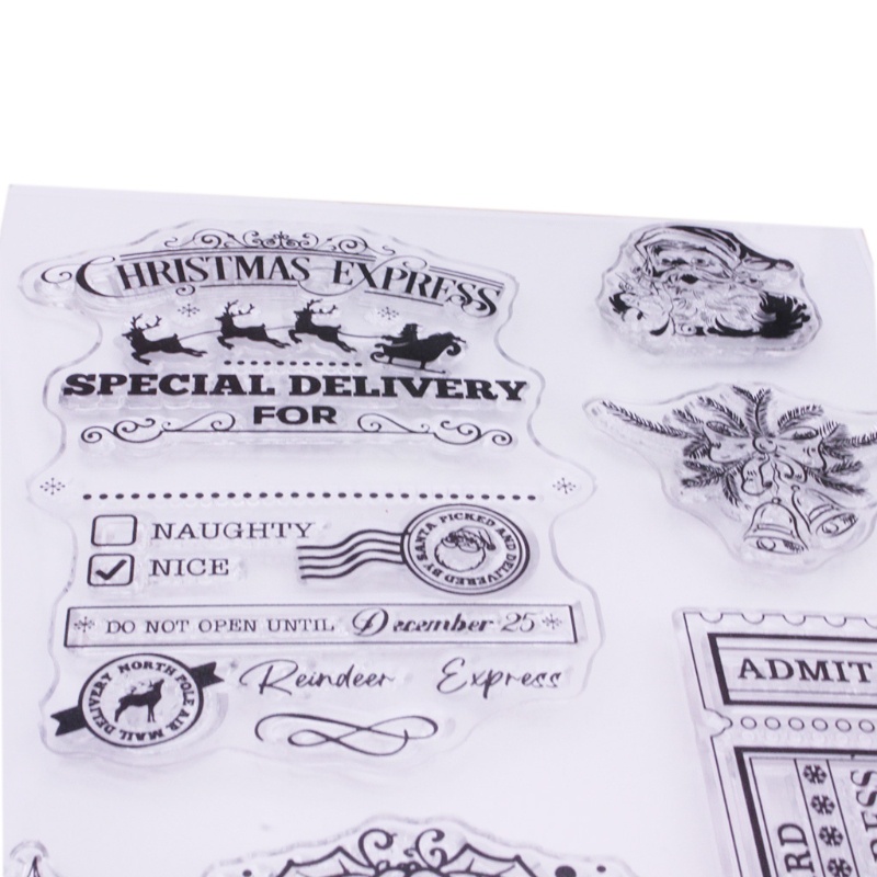 Stempel Segel Bening Bahan Silikon Tema Natal Untuk Dekorasi Album Foto Scrapbooking