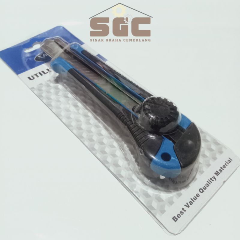 

Cutter JUMBO Auto Lock + refill pisau cutter