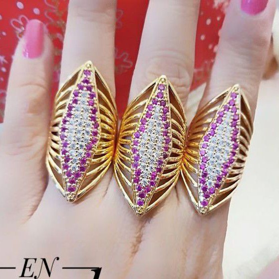 Xuping cincin lapis emas 24k 2518m