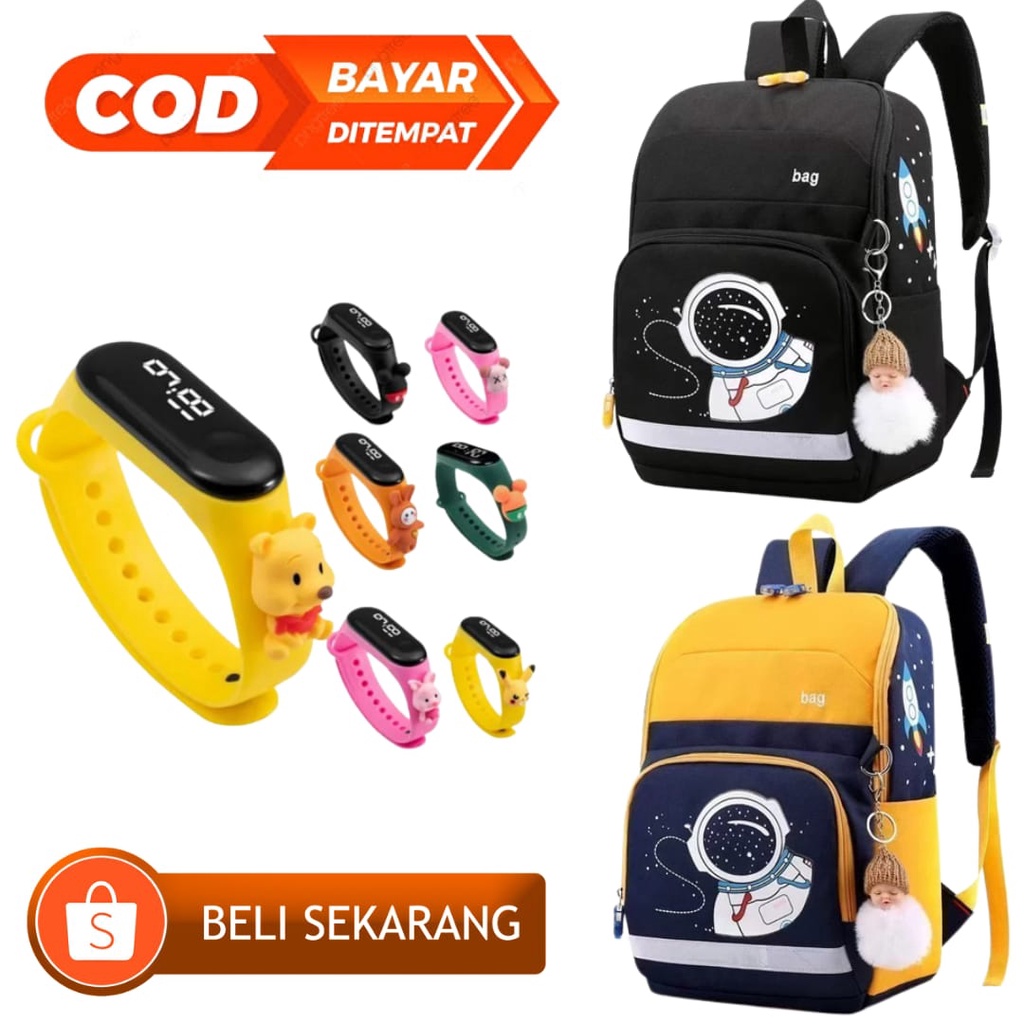 NIQABIS TAS RANSEL ANAK ASTRONOT TAS SEKOLAH LAKI LAKI PG PAUD TK SD BAHAN KANVAS ANAK COWOK MURAH