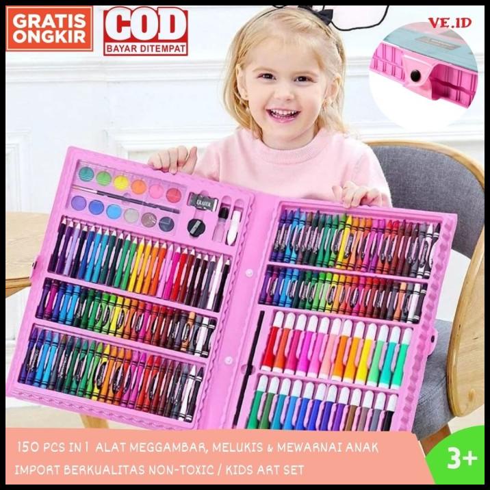 

Termurah! Crayon 150 Set Alat Menggambar Mewarnai Melukis Anak Import