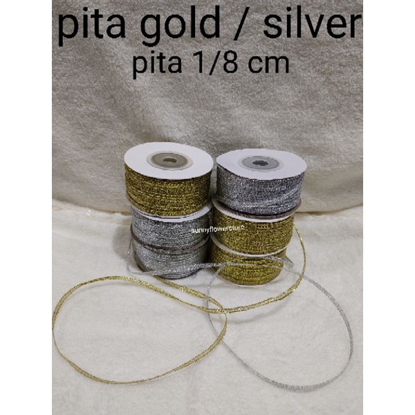 PITA GOLD SILVER  LEBAR 4 CM ISI 20 YARD