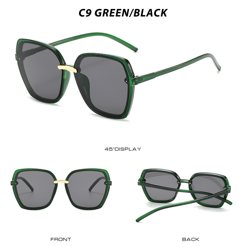 (YUZHU) Bayar di Tempat Kacamata Korean Style Hitam Candy Color Oversized Kacamata Hitam Gaya Wanita Sunglasses