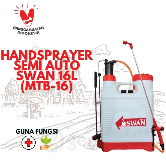 PERTUKANGAN ALAT PERKEBUNAN HAND SPRAYER SWAN MTB-16 / ALAT SEMPROT SEMI OTOMATIS 16L MTB16 HR2
