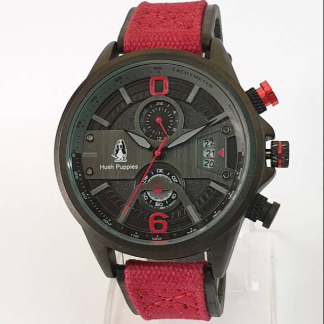 Jam tangan pria Hush Puppies chronograph HL7192 tali kanvas