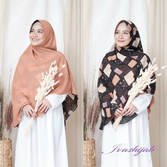 Bergo Alifa | Bergo Antem Bolak-Balik | Bergo Syar'i Jumbo | Bergo Polycotton Motif
