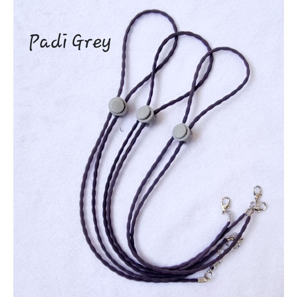 ❤️CERIA❤️ STRAPMASKER/ TALI MASKER PADI KOKOT UDANG-Padi Grey