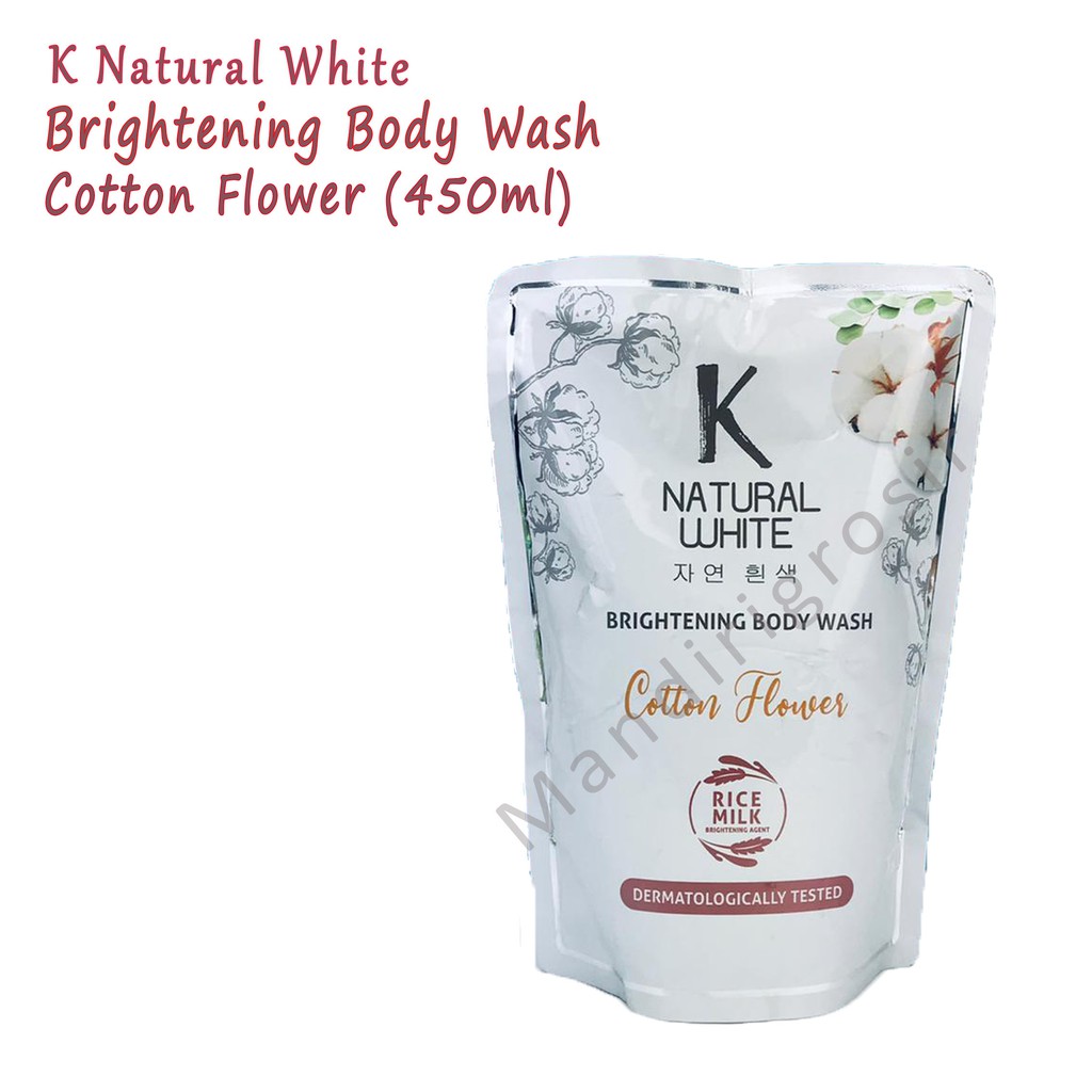 Brightening Body wash*K Natural White*sabun cair*Cotton Flower