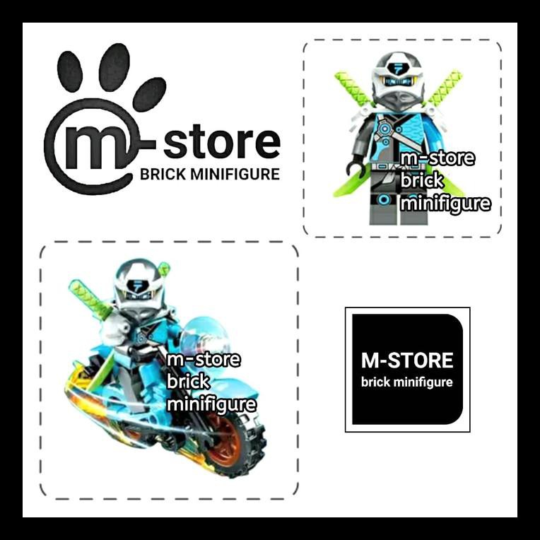 Lego Ninjago Nya Digi Robe Prime Empire Minifigure With Motorcycle