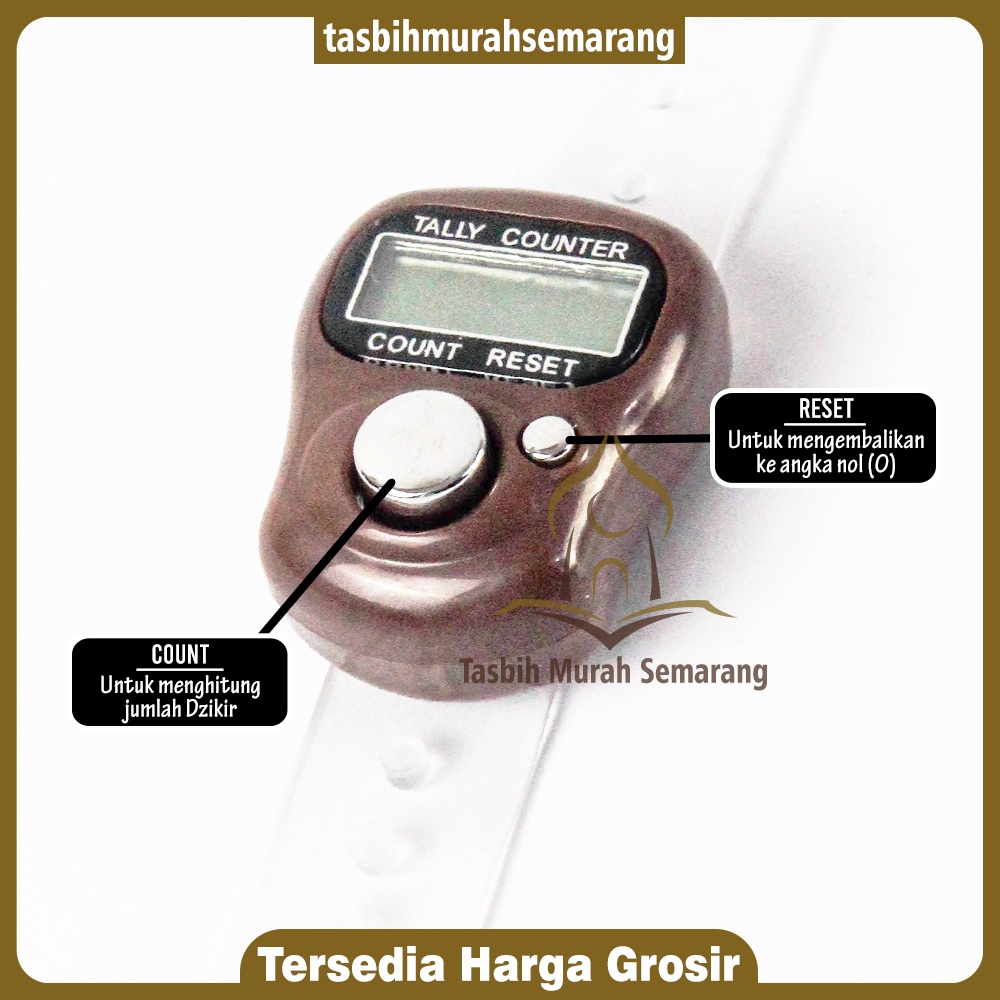 TASBIH DIGITAL MINI TALLY COUNTER KEMASAN MIKA + CARD