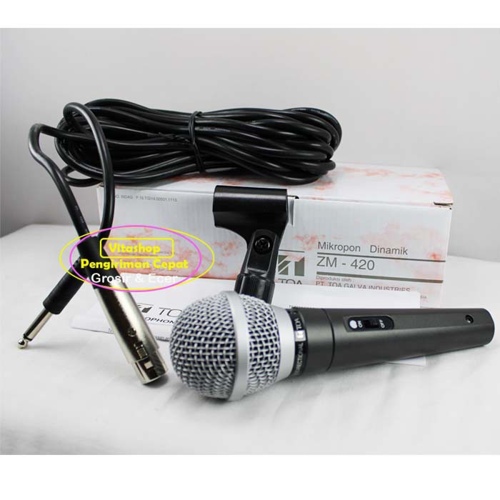 TOA ZM - 420 MICROPHONE KABEL ORIGINAL GARANSI RESMI / MIC ASLI