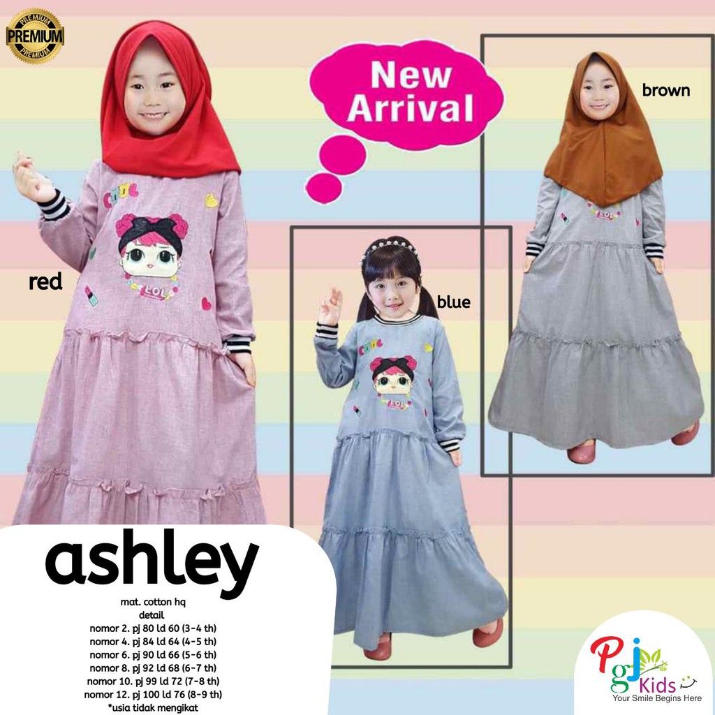 BAJU ANAK GAMIS ASHLEY PGJ 0805