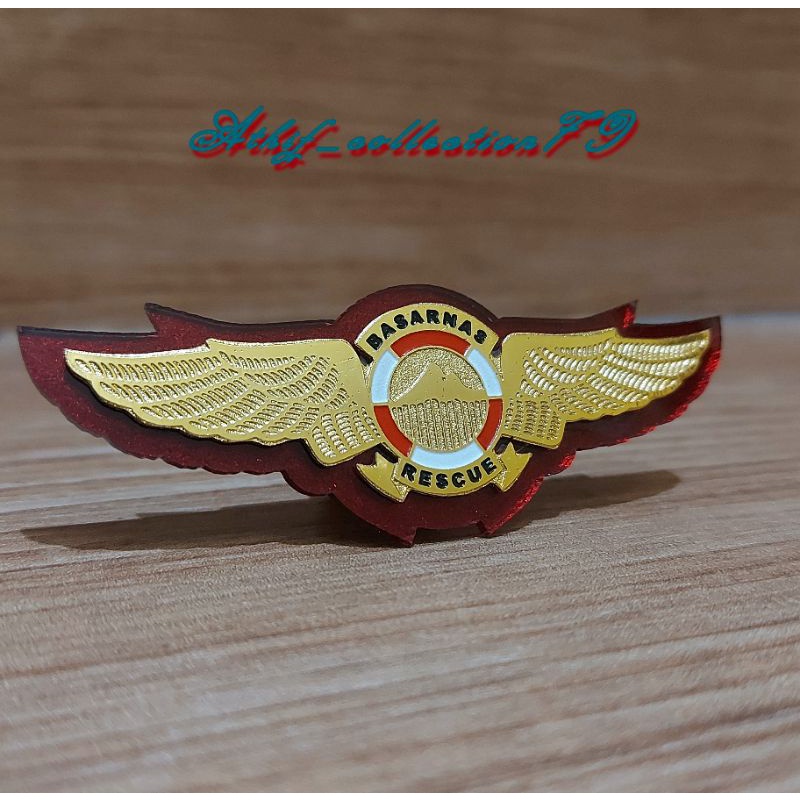 Pin Wing Basarnas Wings Basarnas Akrilik Kuningan Magnet