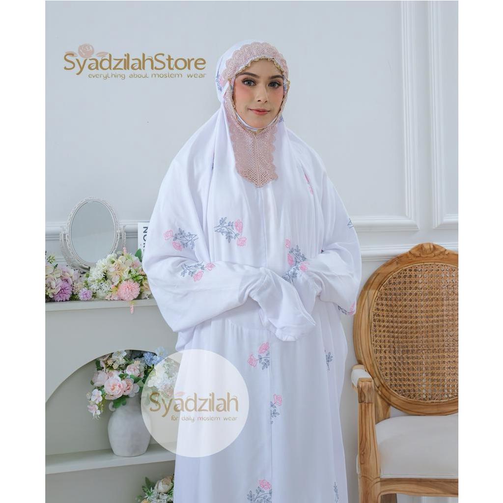 SYADZILAH - Mukena Terusan Dewasa Bordir Kirana Katun Rayon