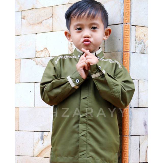 Koko Couple Ahzarayy Lengan Panjang Mizan Olive