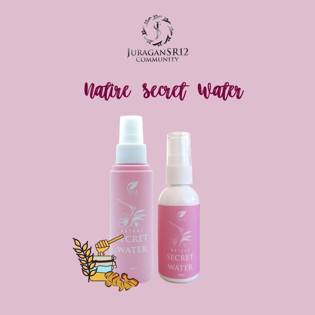 Nature Secret Water SR12 - Membuat Make UP Tahan Lama - Untuk Kulit Kering dan Berjerawat - BPOM