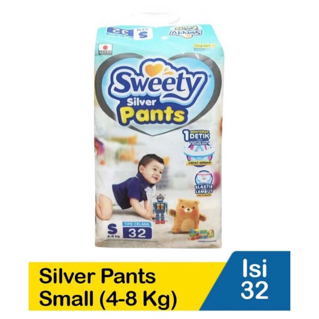 Pampers Sweety Silver Pants 32'S Small