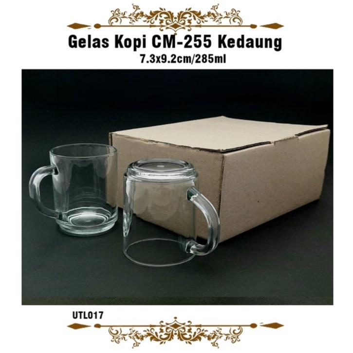 [6pcs] Gelas Kopi CM-255 Kedaung 285ml