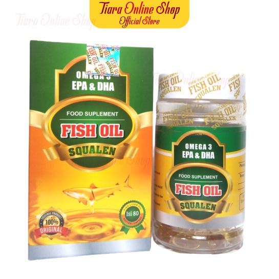 Minyak Ikan Fish Oil Squalen | Omega 3 HPA dan DHA Isi 80 Kapsul