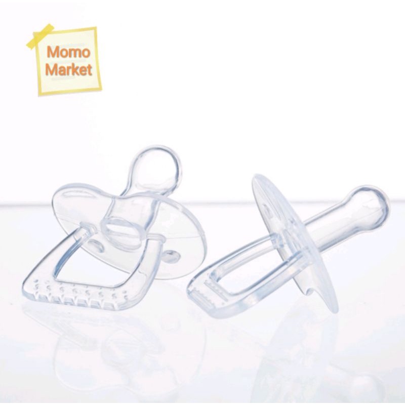 Empeng Bayi Silikon Baby Pacifier Bentuk Bulat dan Gepeng