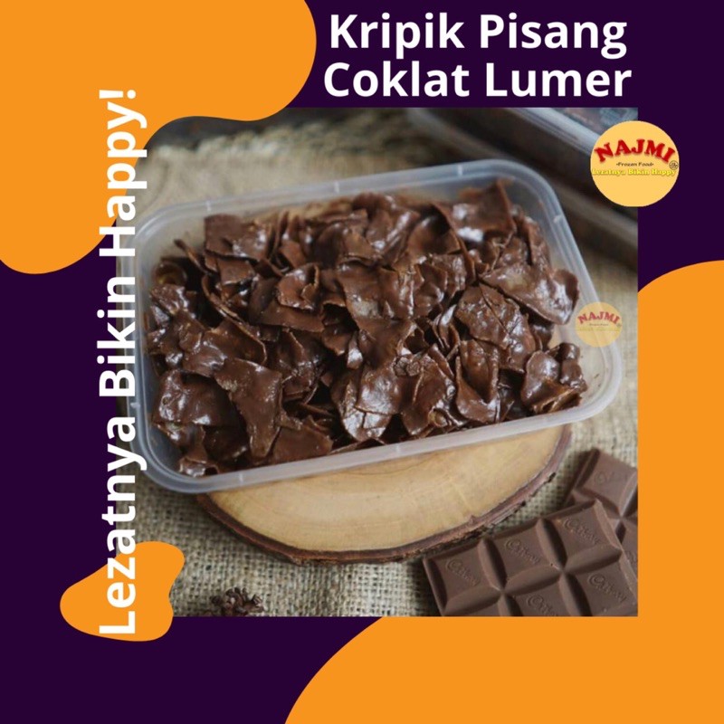 

KRIPIK PISANG LUMER NAJMI - 20.000 - 1box - 100% COKLAT DAN PISANG PREMIUM