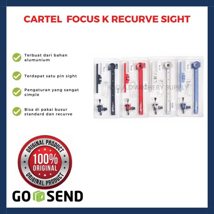 CARTEL FOCUS K SIGHT RECURVE / SIGHT STANDARD BOW ARCHERY CARTEL + BUBBLE WRAP