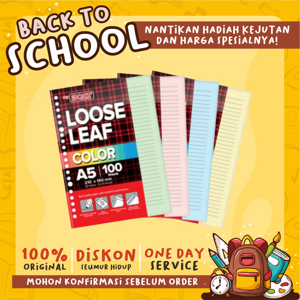 

LOOSE LEAF COLOR BBO LL 50 A5 BIGBOSS