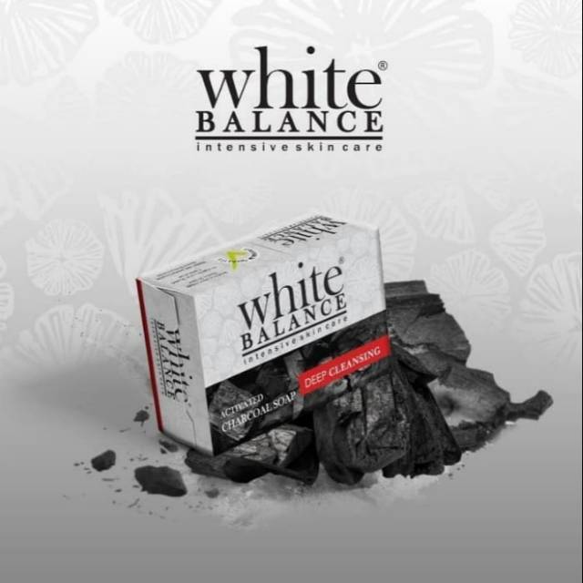 SABUN PEMBERSIH KULIT PENGHALUS KULIT/ WHITE BALANCE ACTIVATED CAHRCOAL SOAP DEEP CLEANSING ORIGINAL
