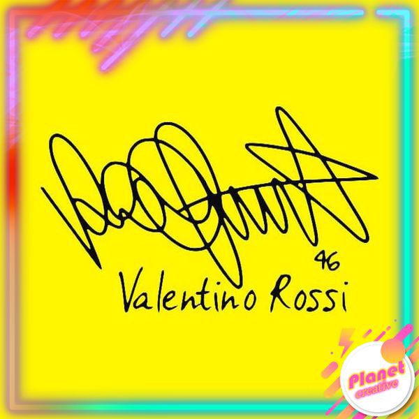 

Stiker Rossi Tanda Tangan (Cutting Sticker) Panjang 14 cm