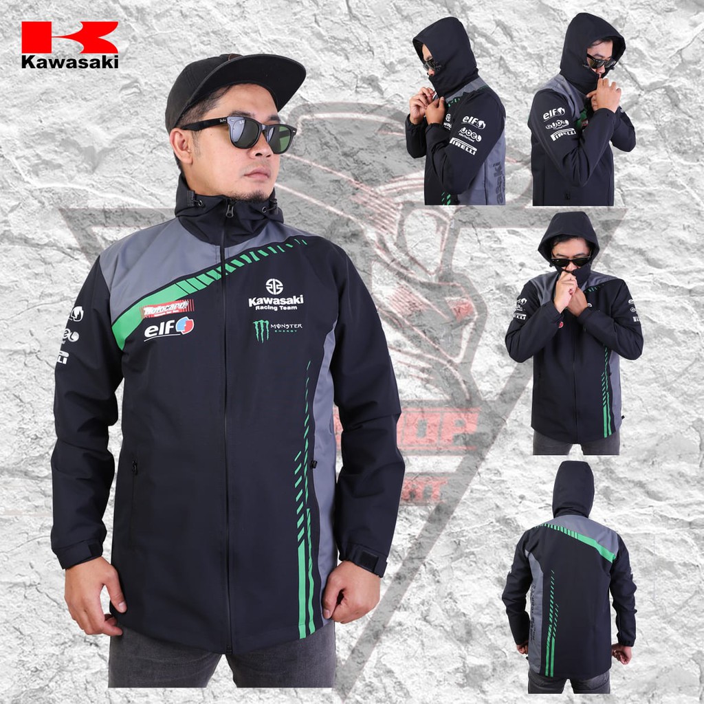 Jaket Water proof MX KAWASAKI Racing Team