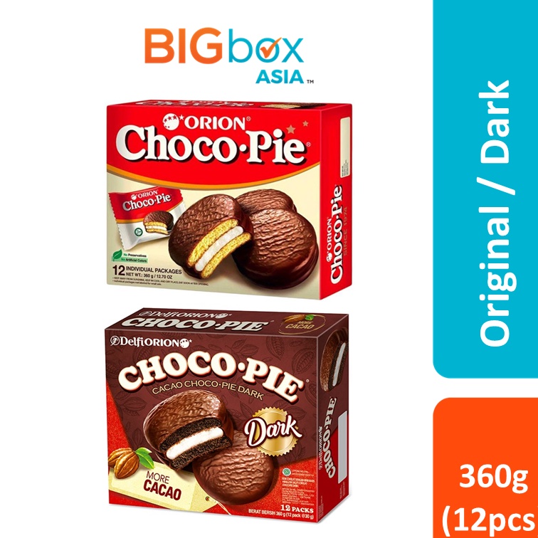 Jual Delfi Orion Choco Pie Original / Dark Chocolate 180g (isi 12 pcs