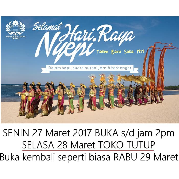 

Jual INFO LIBUR NYEPI New