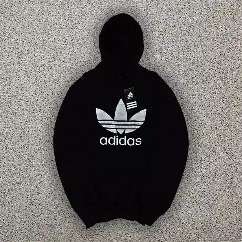 HOODIE ADIDAS TREFOIL HITAM AUTHENTIC ORIGINAL