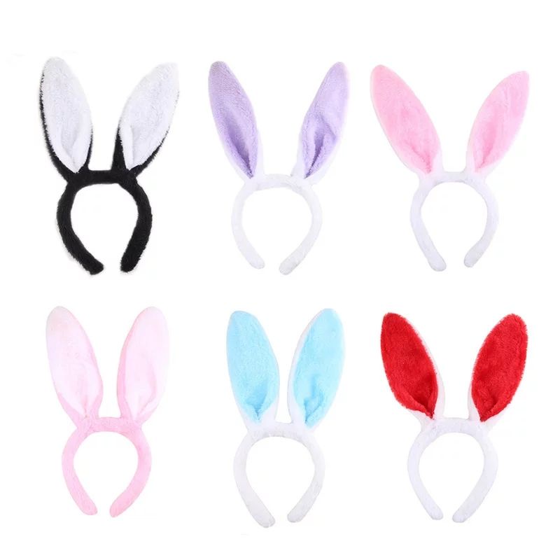 Bando Kelinci Anak atau Wanita Dewasa Bandana Kain Telinga Kelinci Cosplay  Headband Bunny