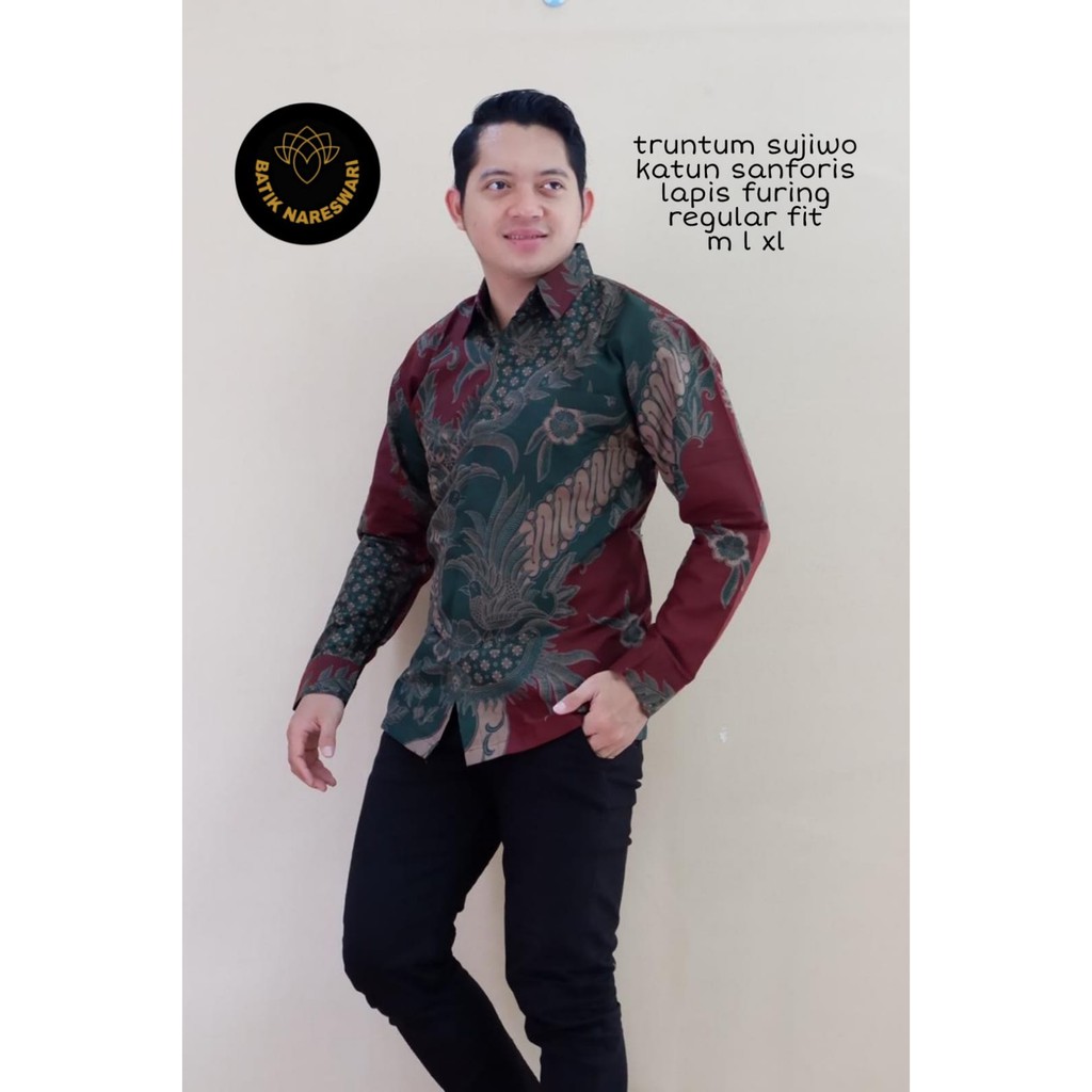 TRUNTUM SUJIWO BATIKSOLOAMANAH NARESWARI KEMEJA BAJU BATIK PRIA SOLO LENGAN PANJANG PENDEK LAPIS FURING ATASAN BATIK PREMIUM MODERN KATUN HALUS PERWIRO OMBAK BANYU PEKSI TARUNG NARAYANA KAWUNG SEKAR MANUK KEMBAR WICAKSONO KUNING PRIAMBODO PEKSI SUJIWO