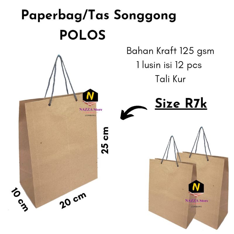 

Paperbag Songgong Polos & Motif 20x10x25 cm isi 12 pcs