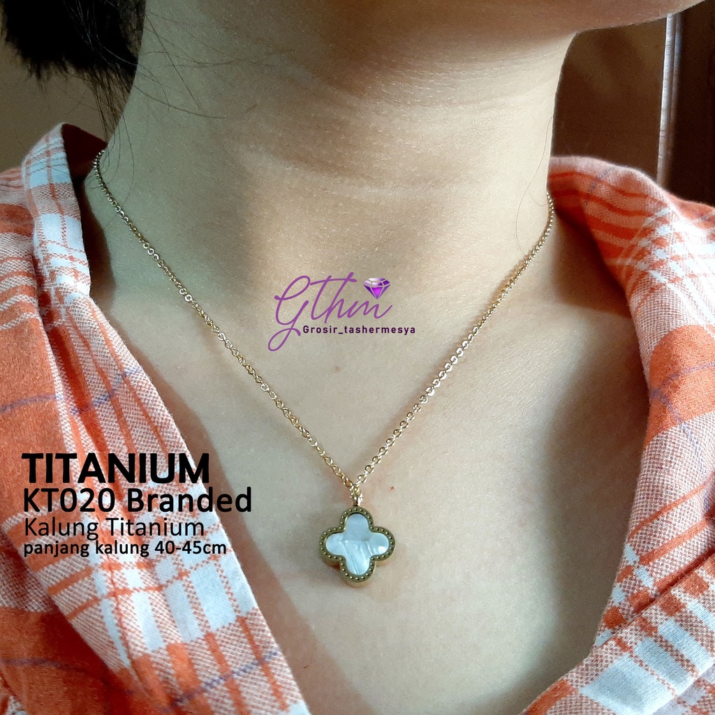 Kalung Wanita Titanium Branded Perhiasan Fashion Import Premium KT020 GTHM