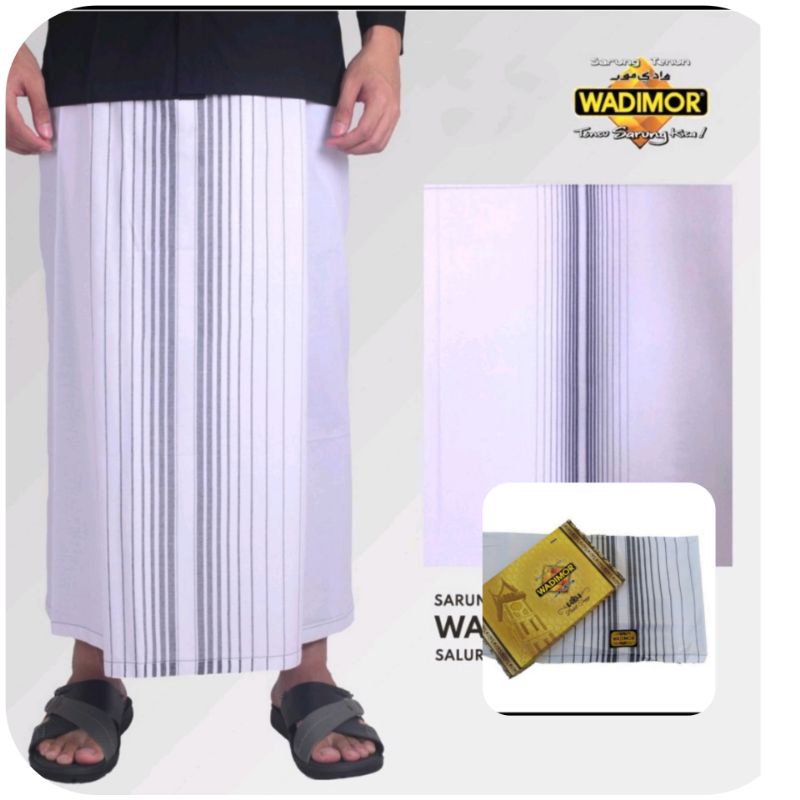 Sarung Wadimor Putih Tumpal dan Hitam Tumpal(cocok untk ank santri)