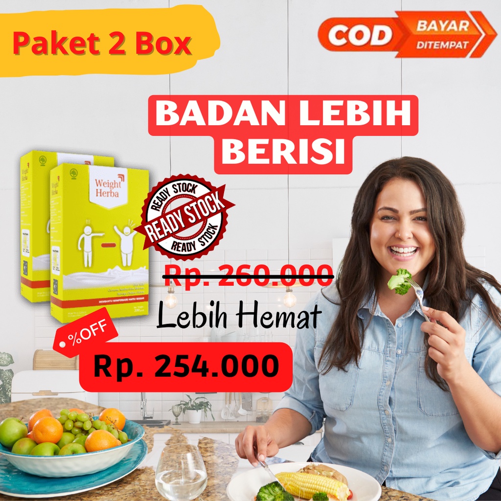 

Weight Herba Bundling 2 Box - 100% Original Susu Kambing Etawa Temulawak dan Daun Kelor Penggemuk & Penambah Berat Badan Anak & Dewasa Pelancar Saluran Pencernaan Murni BPOM