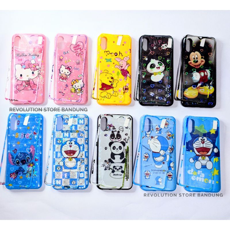 Silikon Hp Xiaomi Redmi 9A Motif 3D Love Karakter Doraemon Hello Kitty Keroppi Mickey Minnie Mouse P