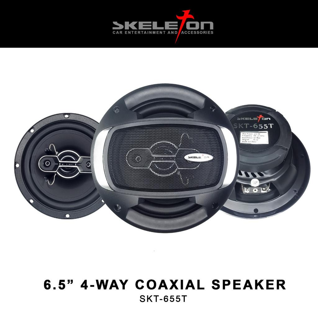 Skeleton Speaker Coaxial 6.5 Inch Audio Mobil 4 Way SKT-655T