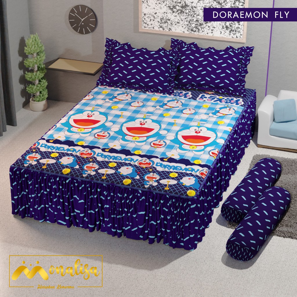 SPREI RUMBAI MONALISA BATMAN, DORAEMON, KARAKTER, LUCU 180X200, 160X200