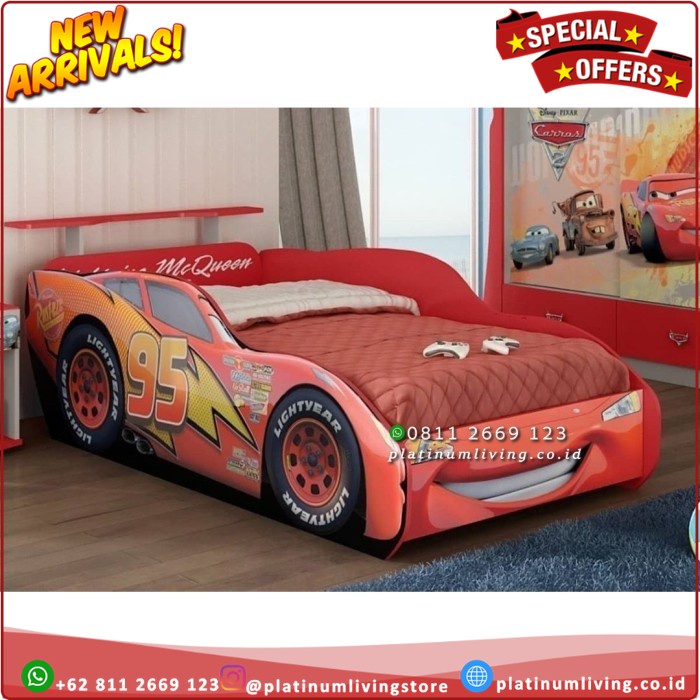 Tempat Tidur Anak Karakter Mobil, Tempat Tidur Anak 120x200, Dipan Platinumliving Furniture Indonesi