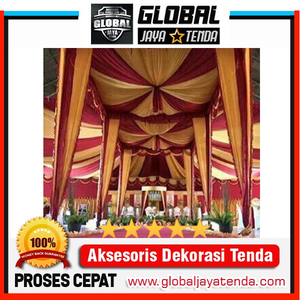 Plafon Tenda Dekorasi satu set ukuran 6x6 Untuk Pesta Pernikahan Design Mewah - Global Jaya Tenda