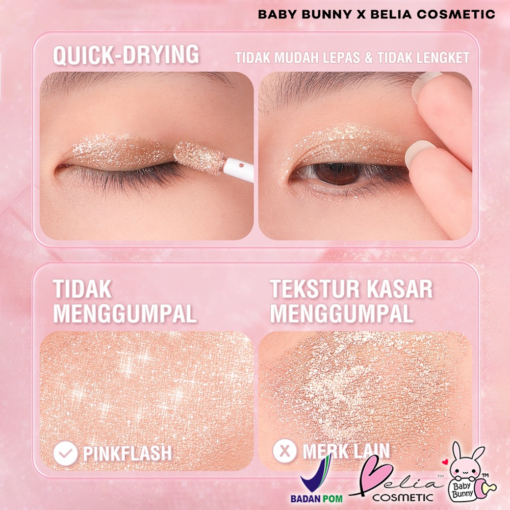 ❤ BELIA ❤ PINKFLASH All Glow Eyeshadow  PF-E18 | 2in 1 Liquid Eyeshadow | Eye Makeup | Pink Flash | BPOM