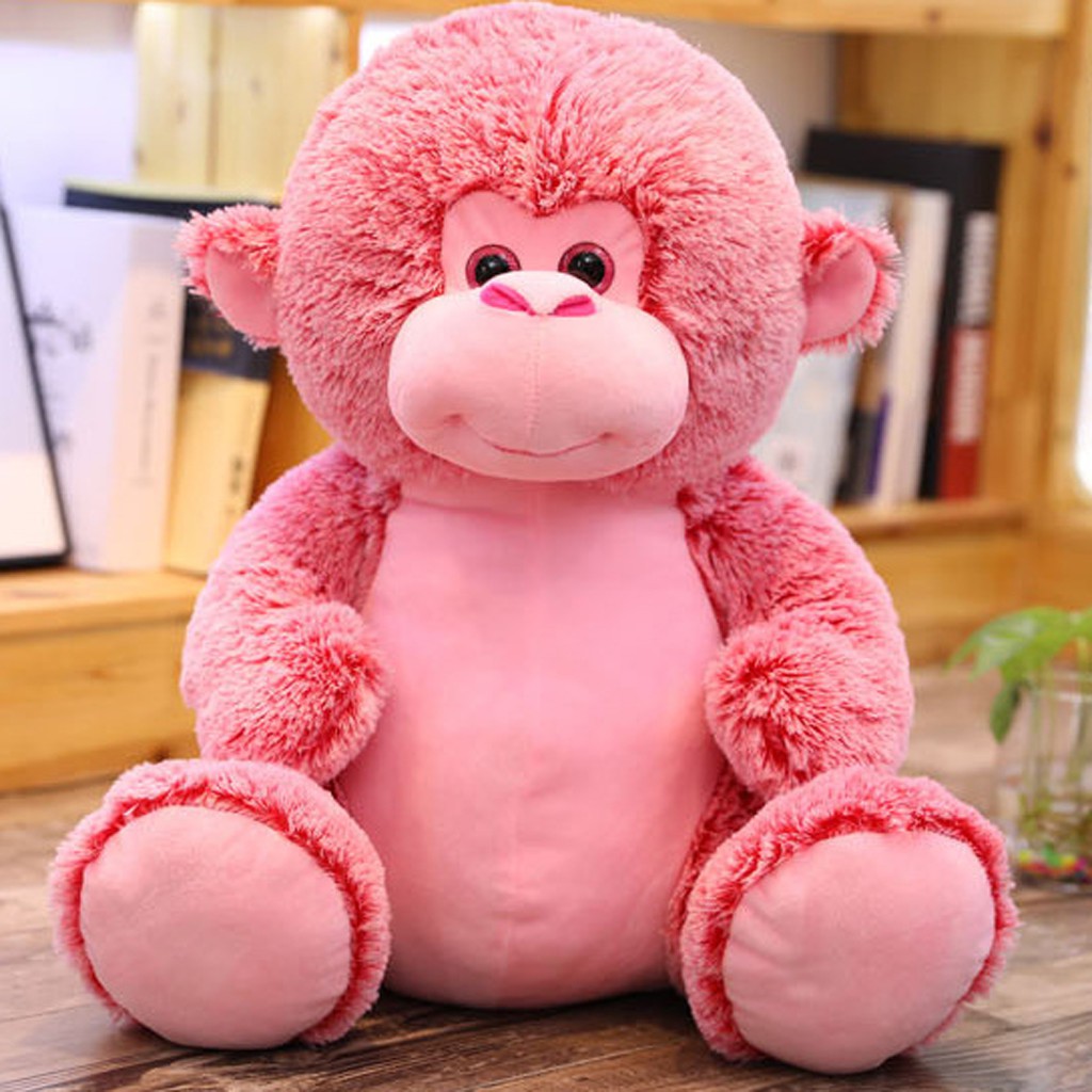 pink monkey plush toy