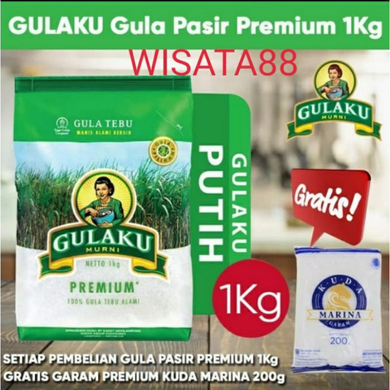 

Gula Premium Merk Gulaku 1 Kg Pouch/Gulaku Putih/Gulaku Kuning