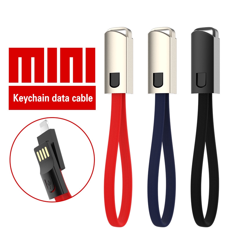 Gantungan Kunci Kabel Charger USB Tipe C / Micro USB Multifungsi Portable